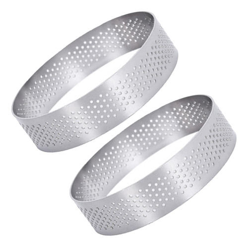 5 Juego De 2 Anillos Para Mousse, Molde Perforado 10cm
