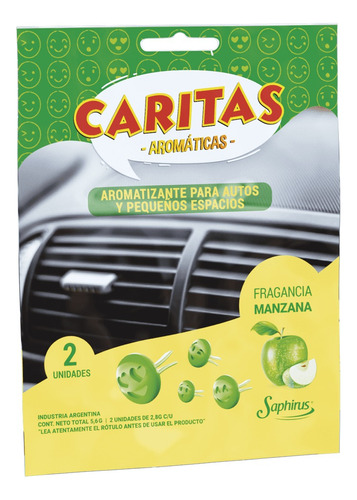 Aromatizador Auto Caritas Saphirus Pack X 2 Unidades