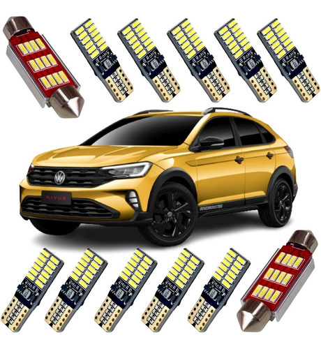 Kit Lâmpadas Led Canbus Vw Nivus 12v 10w 6500k 2020-2021-22