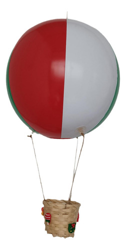 Cesta Navideña De Bambú, Globo Aerostático, Decoraciones