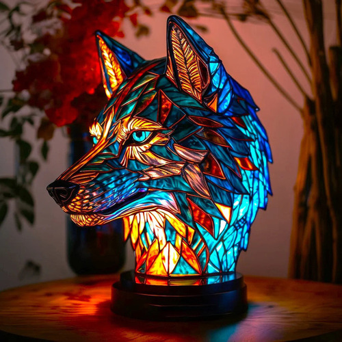 De Lámpara De Mesa Unicornio 15cm Serie Animal Resina