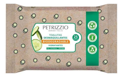 Toallitas Desmaquillantes Biodegradables de Pepino | Petrizzio