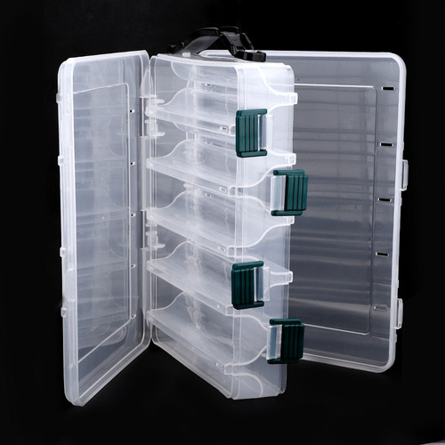 10ranuras Caja Cebos Pesca Doble Cara Estuche Porta Señuelos
