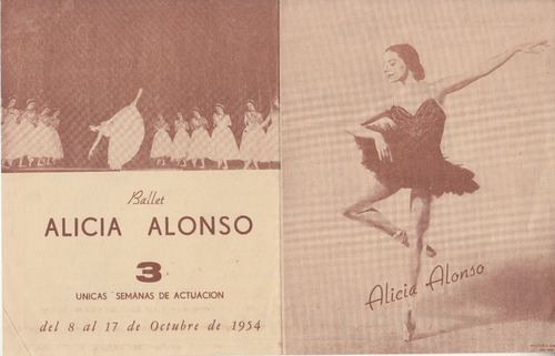 1954 Ballet Cuba Alicia Alonso En Teatro Artigas Montevideo