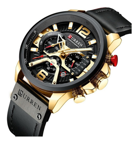 Curren Mens Watch Business Quartz Watch Couro De Luxo