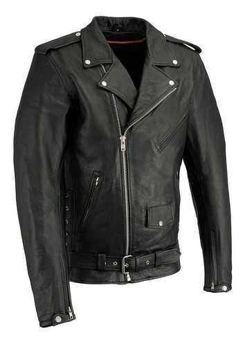 Milwaukee Leather Lkmtall - Chaqueta De Cuero De Estilo Pol.