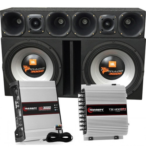 Caixa Jbl 2 15swt3000 + Corneteira + Módulos Taramps