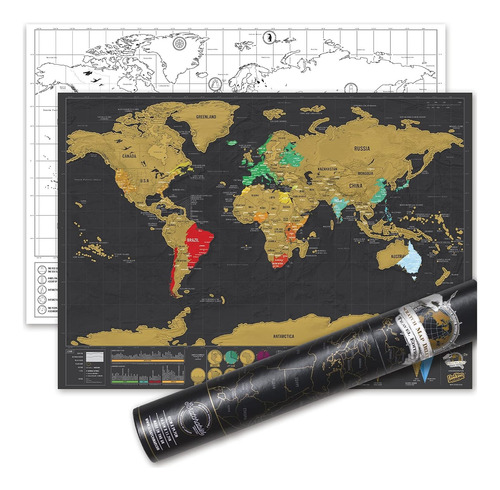 Mapa Para Raspar Mapamundi Viajero Scratch Map Grande