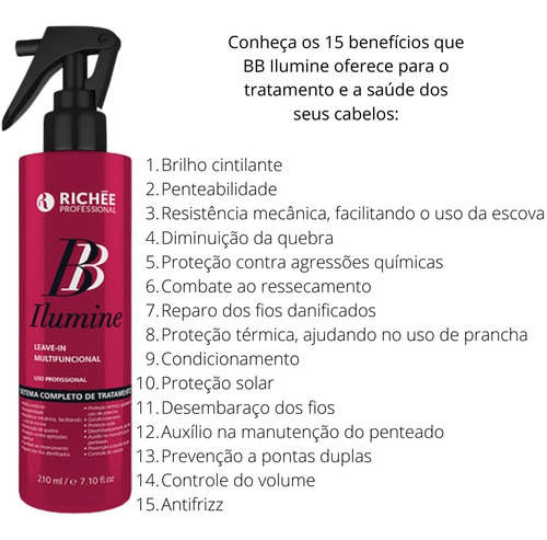 Richée Professional Leave-in Selante Bb Ilumine 15x 1 -210ml