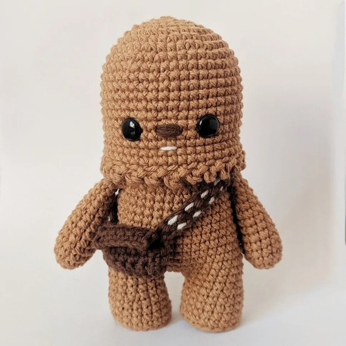 Imagem 2 de 3 de Chewbacca Star Wars Croche Crochê Pelúcia Amigurumi Boneco