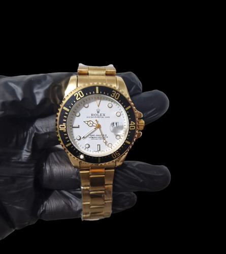 Reloj Rolex Dorado Con Blanco Clon