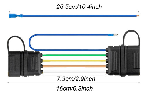 Adaptador De Remolque De 4 Pines A 5 Pines Conector De Remol