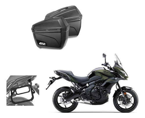 Combo Bau Givi E22n+suporte Scam Spto293 Kawasaki Versys 650