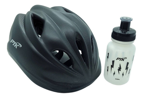 Kit Capacete Squeeze 250ml Kids Baby Infantil Ciclismo Bike Cor Verde Aqua Tamanho Unico