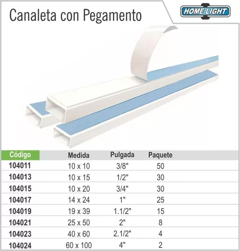 CANALETAS 2 METROS TODAS LAS MEDIDAS