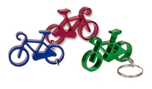 Pack 12 Llaveros Bicicleta Aluminio Colores Variados