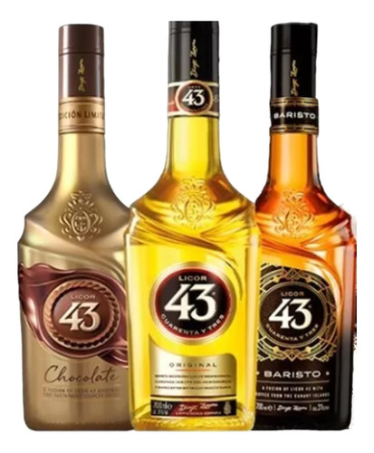 Kit Licor Espanhol Diego Zamora 43 (3 Sabores) 700ml Kit