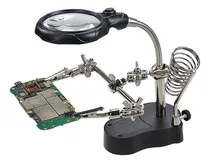 Comprar Soporte Soldador Luz Led Lupa Placa Celular Servicio Técnico