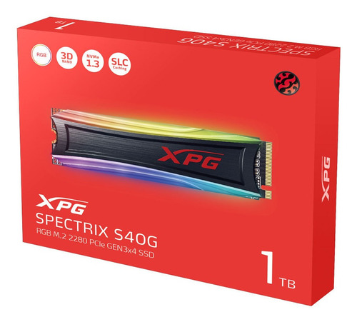 Disco Duro Solido Nvme M.2 1tb Xpg Spectrix Rgb S40g Adata