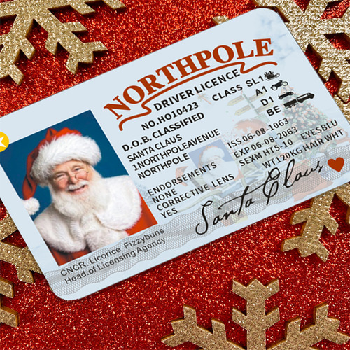 Juego De Licencias De Papá Noel De 3 Piezas