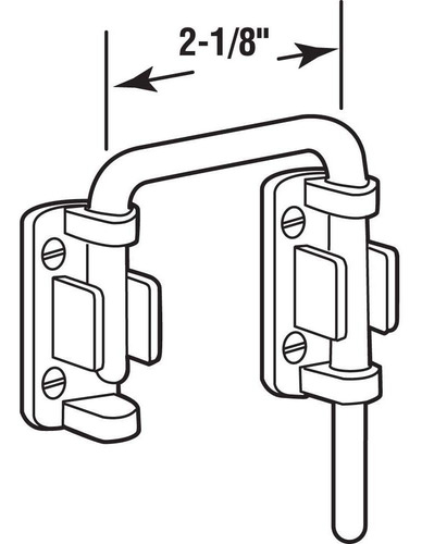 Imagen 2 de 3 de Prime-line Products Metal Cerradura Seguro Puerta Corrediza