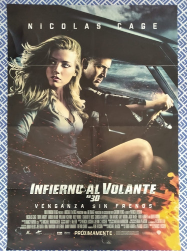 Afiche - Infierno Al Volante - Drive Angry Cine Original