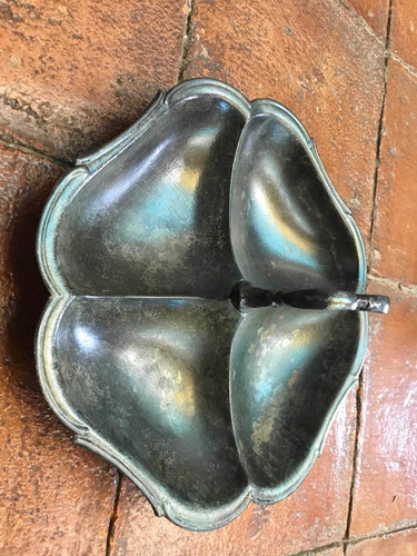 Plato Botanero De Pewter Antiguo (Usado)