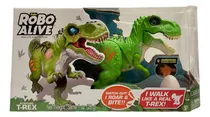 Comprar T-rex Robo Alive Tu Dinosaurio Robotizado Zuru Camina Muerde Color Verde Personaje T Rex
