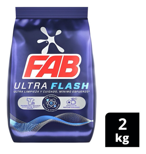 Detergente Fab Ultra Flash 2 Kilos - Kg a $12120