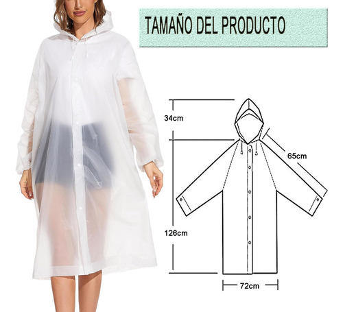 2 Pcs Impermeable Adulto Impermeable Multifuncional