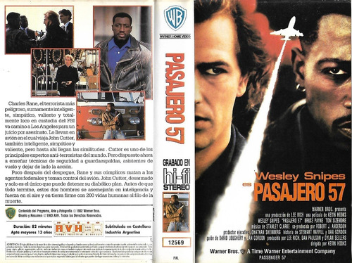 Pasajero 57 Vhs Wesley Snipes Elizabeth Hurley Passenger 57