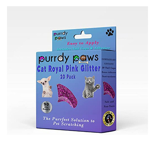 Purrdy Paws Suministro De 3 Meses Tapas De Uñas Suaves Para