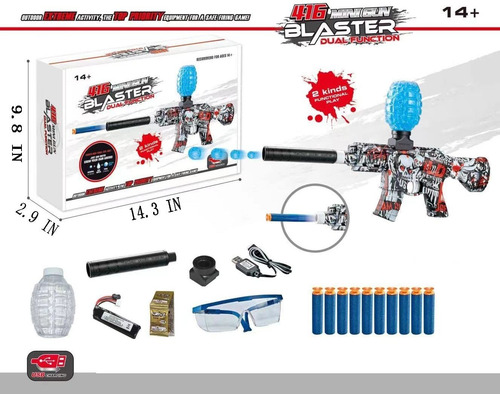 M416 Gel Ball Blaster Splatter Ball, Battery Operate