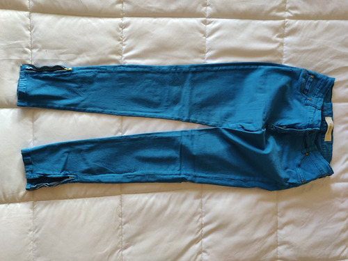 Pantalon Rapsodia Gabardina Elastizada Azul Claro Talle 36