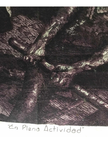 Aguafuerte Quinquela Martín Estampado Alpargatas C1950 (Usado)