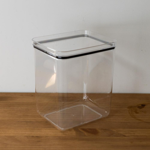 Pote Hermético Retangular Cinza My Box 5,5L Lyor