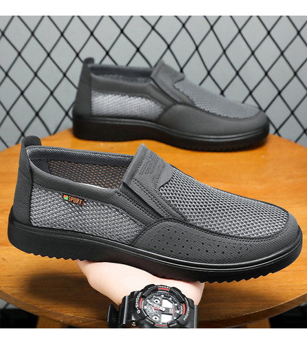 Zapatillas Casual Ahuecadas De Verano Para Hombre Mocasines