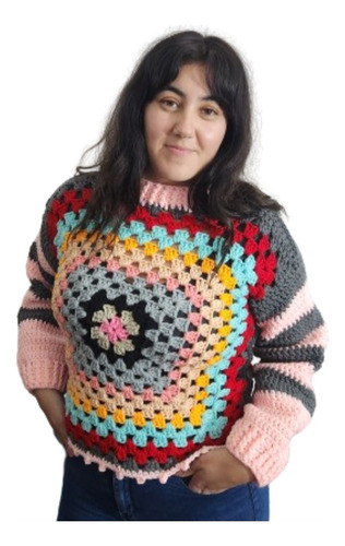 Sweater Tejido Artesanal Multicolor 