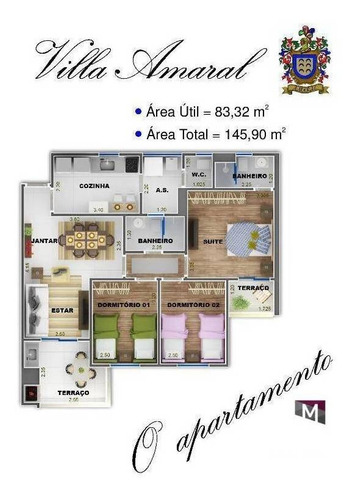 Apartamento Com 3 Dormitórios À Venda, 86 M² Por R$ 585.000,00 - Cascata - Marília/sp - Ap0137