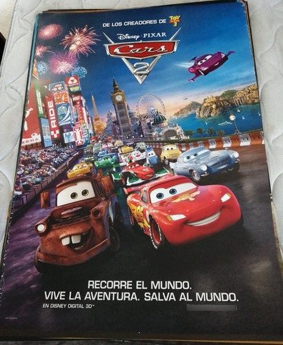 Afiche-póster De Película De Cine Original Cars 2 
