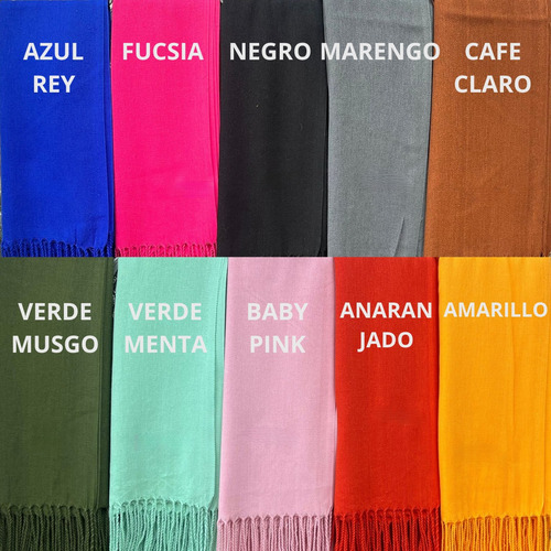 Cashmere Delgado Liso / Pañuelo / Moda / Bufanda / Echarpe