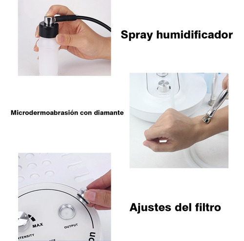 Máquina De Microdermoabrasión D/diamante Multifunción 3 En 1