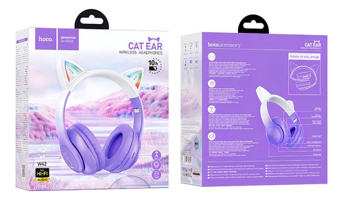 Audífonos Inalámbricos Hoco W42 Cat Morado