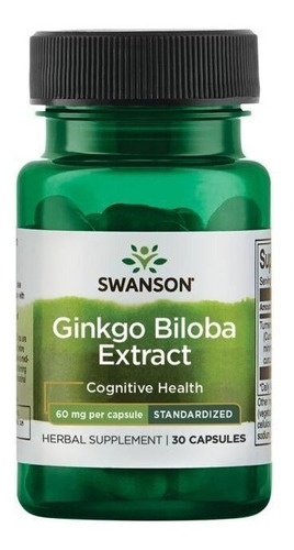 Ginkgo Biloba 24% 30 Caps 60 Mg  Swanson Premium