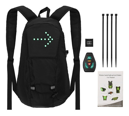 Led Turn Signal Bike Pack 15l Led Backpack With Direction