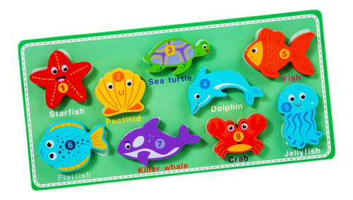 Rompecabezas De Madera Rompecabezas Montessori Juguetes Mar