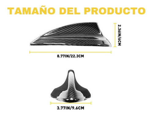 Ysk Cubierta Antena Aleta Tiburón For Bmw Tipo Fibra Carbono