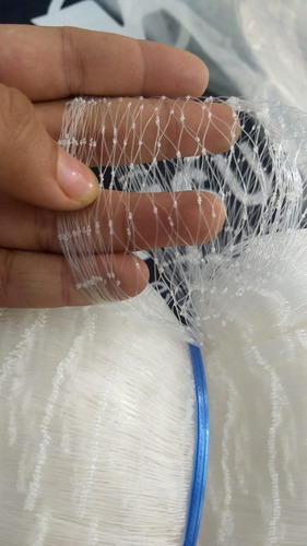 Red De Pesca 0.25x 1 Pulgadax100x100 Blanca Doble Nudo Blanco