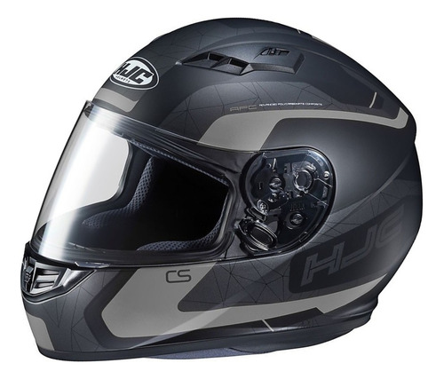 Capacete Hjc Cs 15 Dosta Fechado Conforto Silencio Para Motociclista Segurança P/pilotar Moto Trava Na Viseira Que E Anti-risco E Anti-embaçante E Preparada Para Uso De Pinlock Preto Cinza Tamanho 58