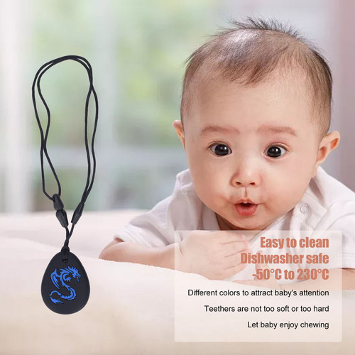 Collar Teethers, 2 Piezas, De Silicona, Sensorial, Masticabl